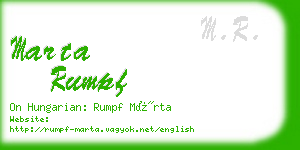 marta rumpf business card